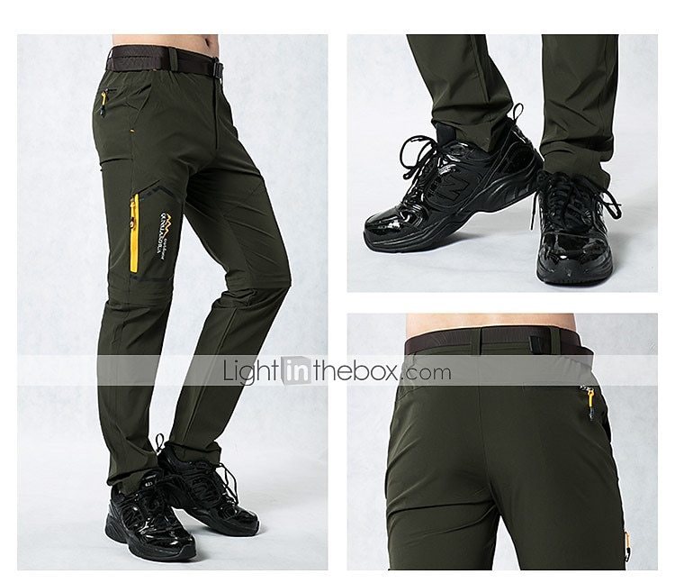 wandelen stretch broek heren converteerbare sneldrogende lichtgewicht afritsbare outdoor reizen safari broek # 818-khaki-40 2025 - $35.99 –P16