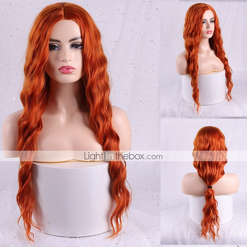 Synthetische pruiken Body Golf Middelste stuk Machinegemaakt Pruik Roze Lang A1 A2 A3 A4 A5 Synthetisch haar Dames Klassiek Modieus Roze Rood / Alledaagse kleding 2025 - $24.99 –P1