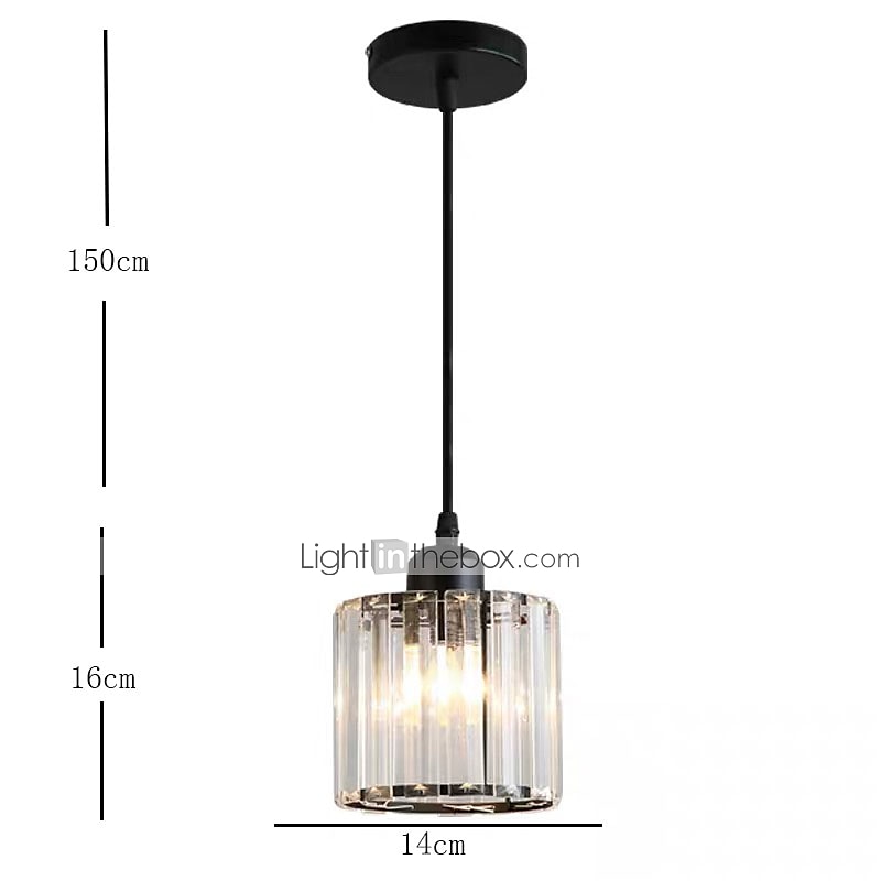 14 cm LED Pendant Light Lantern Desgin Crystal Modern Bedside Light Dining Room Restaurant Bar Metal Painted Finishes 110-120V 220-240V 2025 - $92.99 –P9