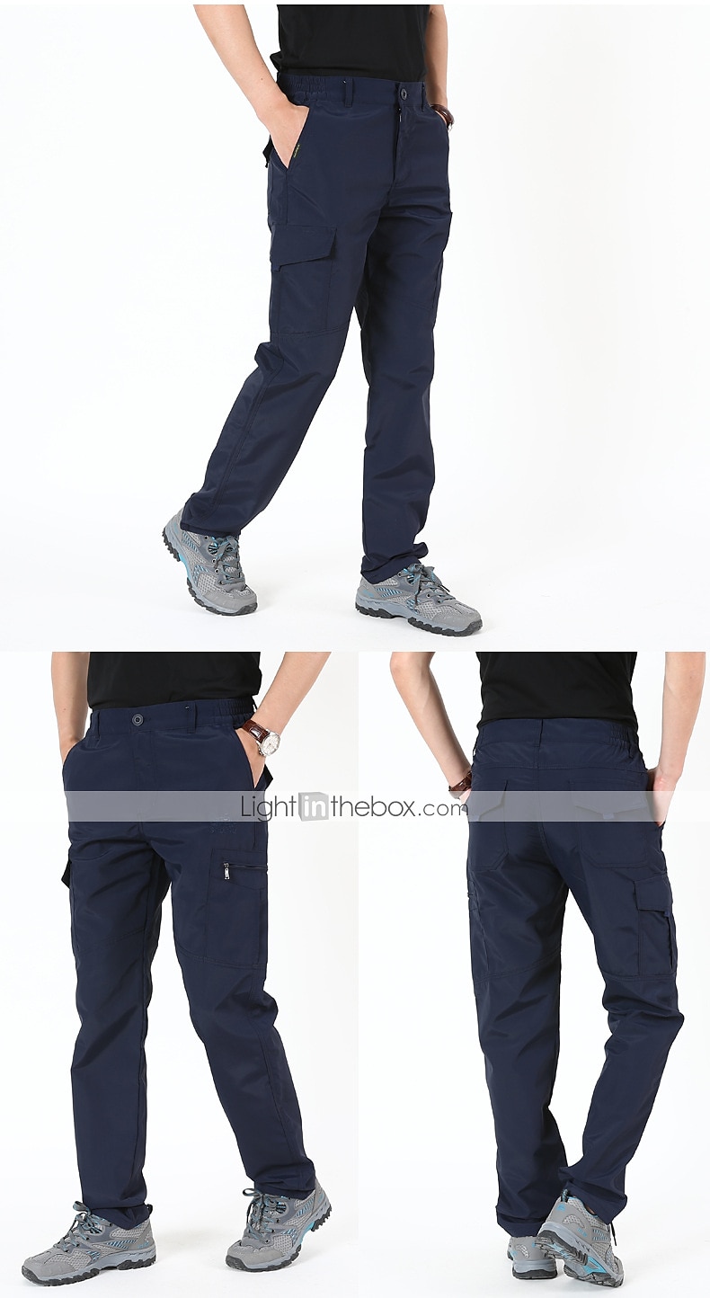 Men's Work Pants Waterproof Hiking Pants Summer Outdoor Waterproof Ripstop Windproof Breathable Pants / Trousers Cargo Pants Bottoms Black Blue Cotton Fishing Hiking Climbing M L XL XXL XXXL 2025 - $24.99 –P12