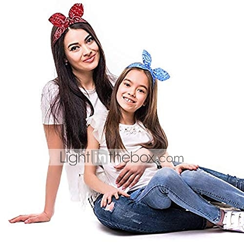 1 PC elastic paisley bandana knot headbands rabbit ear bow headband turban headwraps hair band for women girls 2025 - $3.49 –P3