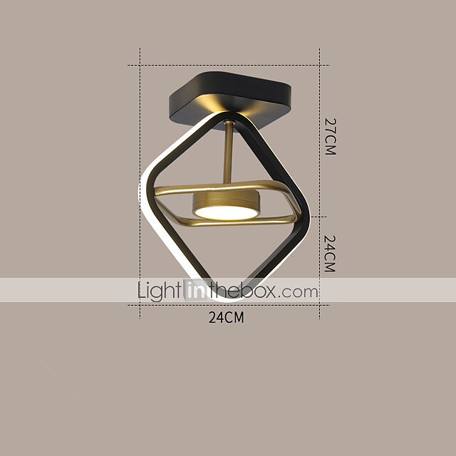 24cm LED Ceiling Light Modern Nordic Round Square Geometric Shapes Porch Light Corridor Aisle Flush Mount Lights Metal Painted Finishes LED Modern 220-240V 2025 - $137.99 –P11