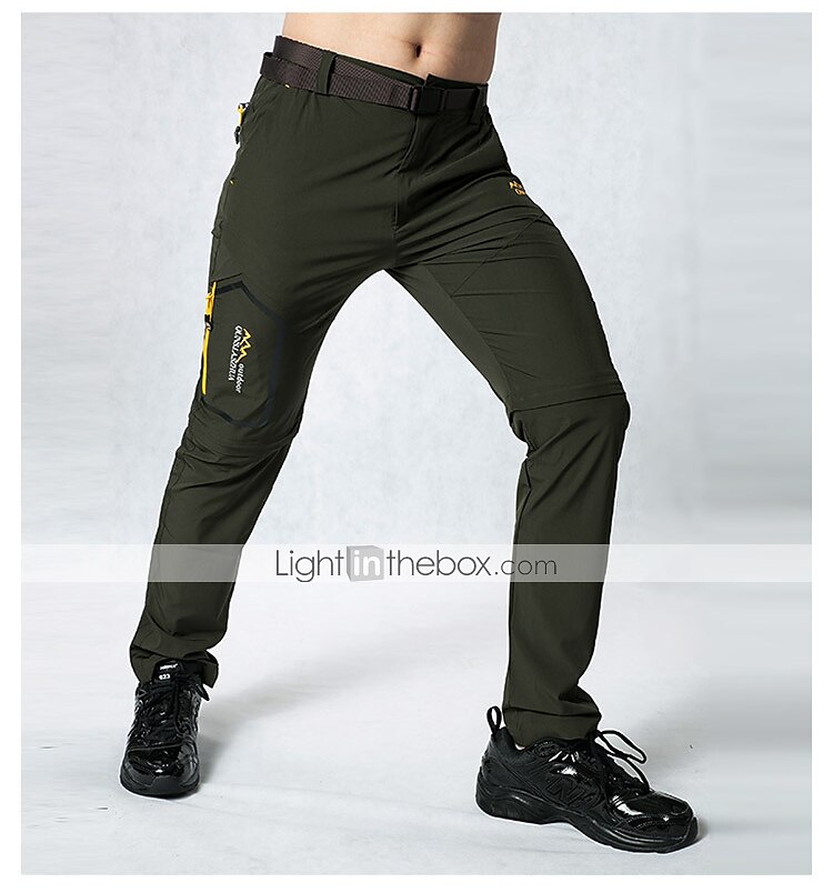 wandelen stretch broek heren converteerbare sneldrogende lichtgewicht afritsbare outdoor reizen safari broek # 818-khaki-40 2025 - $35.99 –P15