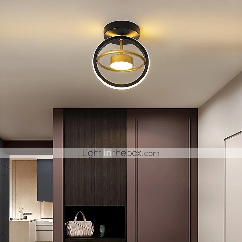 24cm LED Ceiling Light Modern Nordic Round Square Geometric Shapes Porch Light Corridor Aisle Flush Mount Lights Metal Painted Finishes LED Modern 220-240V 2025 - $137.99 –P3