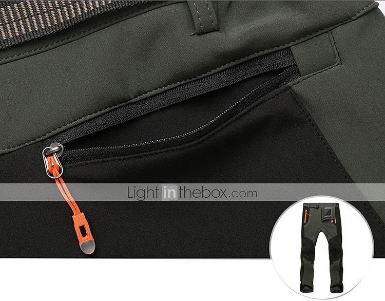 Férfi Planinarske hlače Softshell nadrág Tél Külső Melegen tartani Ripstop Szélbiztos Gyapjú bélés Nadrágok Alsók Fekete Szürke Pamut Kempingezés és túrázás Vadászat Halászat S M L XL XXL 2025 - $29.99 –P9