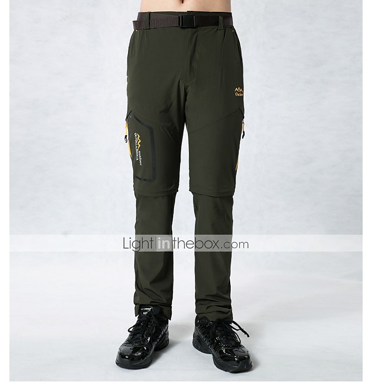wandelen stretch broek heren converteerbare sneldrogende lichtgewicht afritsbare outdoor reizen safari broek # 818-khaki-40 2025 - $35.99 –P14