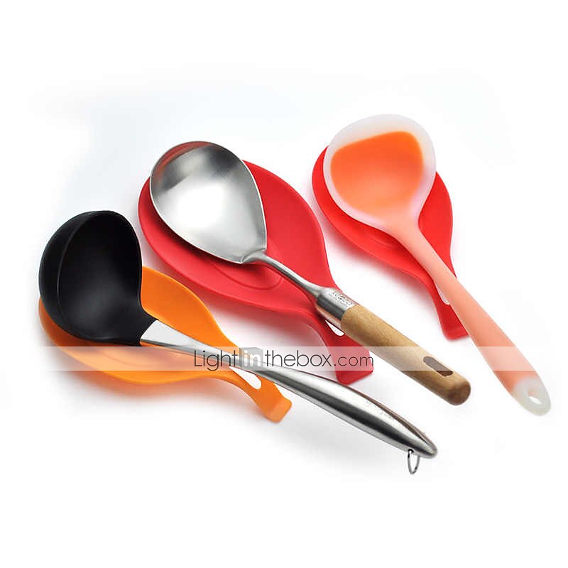 Silicone cuillère tapis isolant silicone résistant à la chaleur napperon  boisson verre caboteur plateau cuillère pad cuisine outil couleur aléatoire  pour restaurant maison cuisinier de 2024 ? $3.99