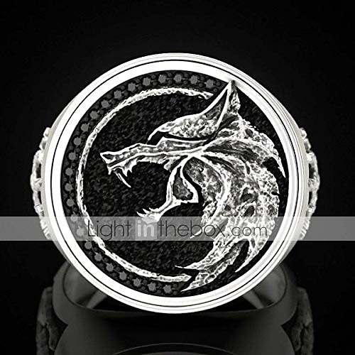 anelli in acciaio inossidabile per uomo - anelli fantastici norse odin fenrir anello vichingo mago guerriero cacciatore testa di lupo in rilievo zampa di lupo anelli di gioielli vantaggiosi - moda del 2025 a $5.49 –P3