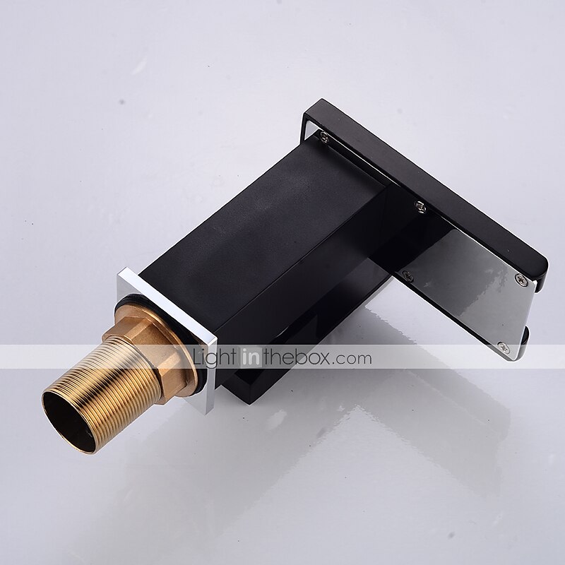 Modern Style Bathroom Sink Faucet LED/Waterfall Electroplated Centerset Single Handle One HoleBath Taps/Bathroom Sink Faucet+ Accessories/Contemporary/Vintage/Yes/Brass 2025 - $121.99 –P5