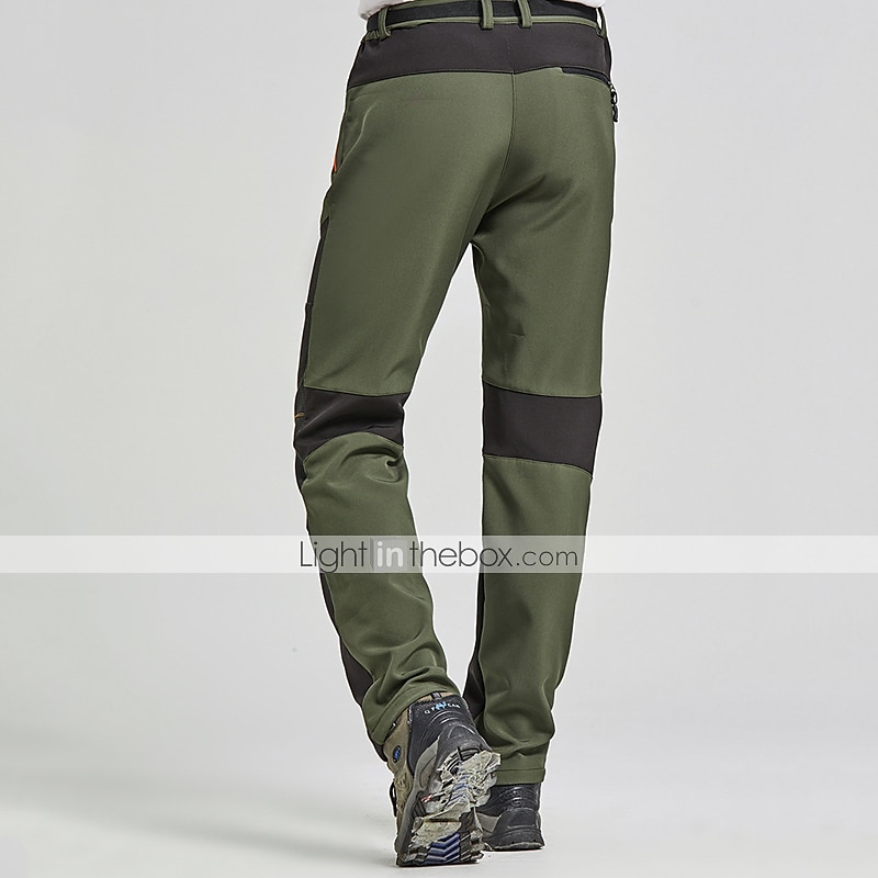 Herr Softshell-byxor Lappverk Vinter Utomhus Standardpassform Vattentät Vindtät Fleecefoder Andningsfunktion Byxa Svart Armégrön Fiske Klättring Camping / vandring / grottforskning S M L XL XXL 2025 - $36.99 –P2