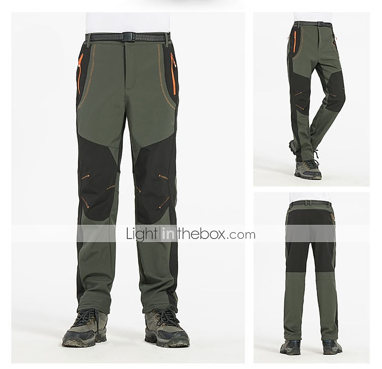 Férfi Planinarske hlače Softshell nadrág Tél Külső Melegen tartani Ripstop Szélbiztos Gyapjú bélés Nadrágok Alsók Fekete Szürke Pamut Kempingezés és túrázás Vadászat Halászat S M L XL XXL 2025 - $29.99 –P1
