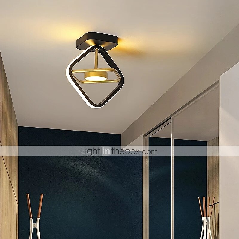 24cm LED Ceiling Light Modern Nordic Round Square Geometric Shapes Porch Light Corridor Aisle Flush Mount Lights Metal Painted Finishes LED Modern 220-240V 2025 - $137.99 –P2