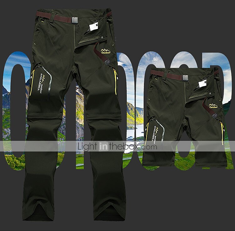 wandelen stretch broek heren converteerbare sneldrogende lichtgewicht afritsbare outdoor reizen safari broek # 818-khaki-40 2025 - $35.99 –P9