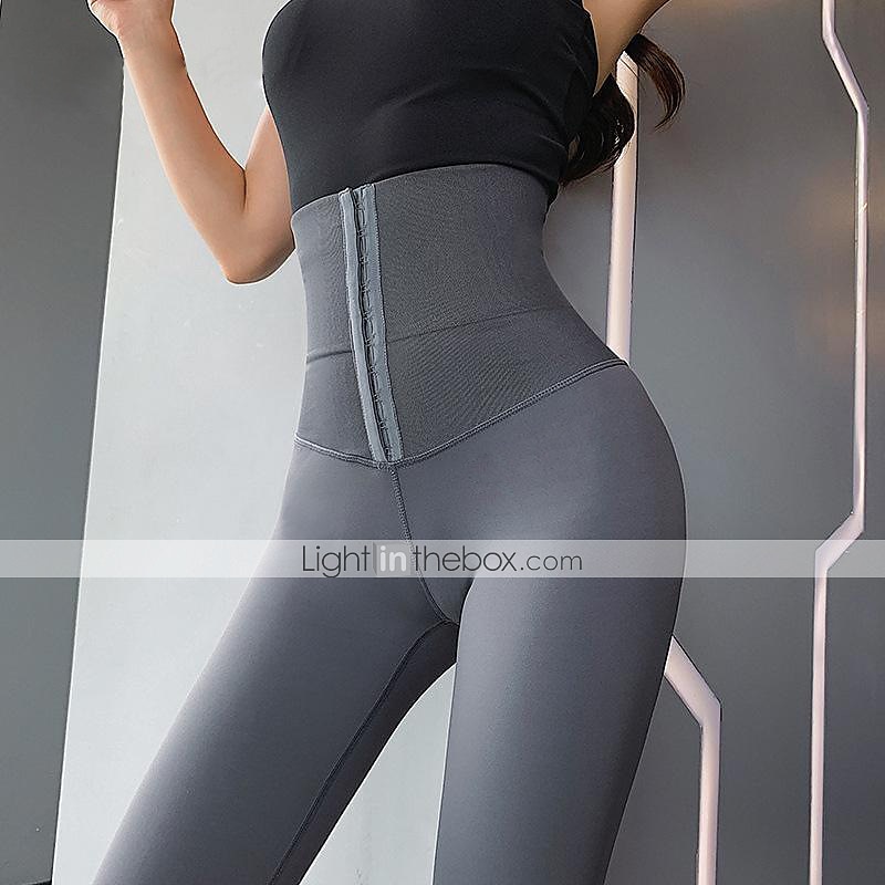 Women Stretchy High Waist Tummy Leggings Slim Sexy Corset Body Shaper Waist  Fitness Sports Leggins Yoga Pants 