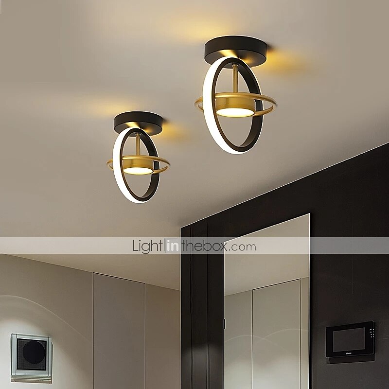24cm LED Ceiling Light Modern Nordic Round Square Geometric Shapes Porch Light Corridor Aisle Flush Mount Lights Metal Painted Finishes LED Modern 220-240V 2025 - $137.99 –P4