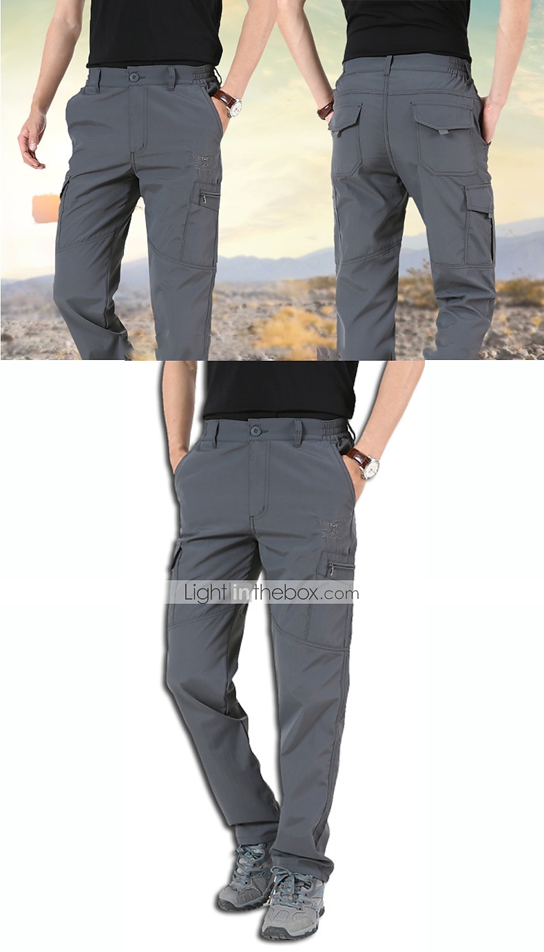 Men's Work Pants Waterproof Hiking Pants Summer Outdoor Waterproof Ripstop Windproof Breathable Pants / Trousers Cargo Pants Bottoms Black Blue Cotton Fishing Hiking Climbing M L XL XXL XXXL 2025 - $24.99 –P5