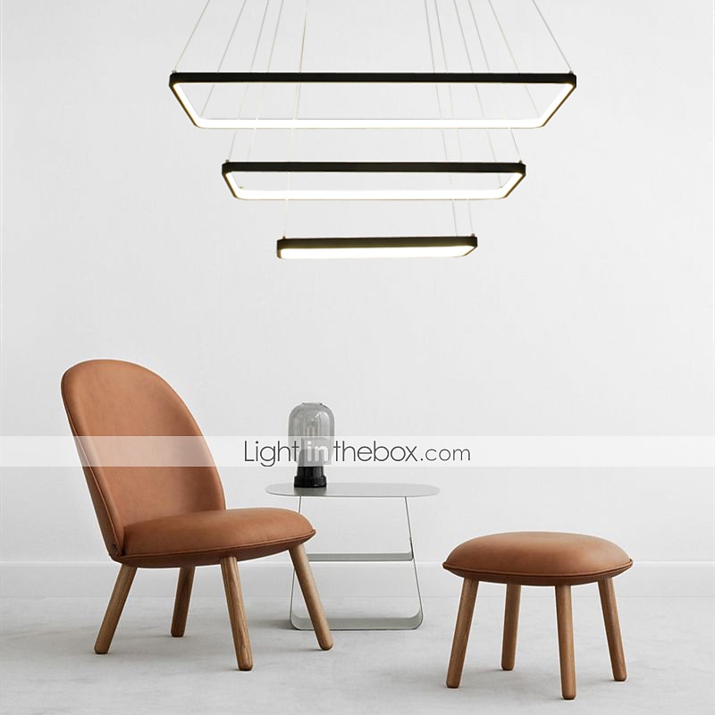 Подвесной светильник с регулируемой яркостью 80 см, светодиодный светильник геометрической формы, линейный, для гостиной, столовой, 110-120 В / 220-240 В 2026 - $299.99 –P1