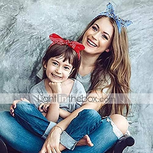 1 PC elastic paisley bandana knot headbands rabbit ear bow headband turban headwraps hair band for women girls 2025 - $3.49 –P8