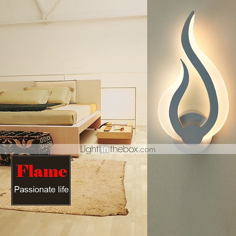 Lightinthebox 1-Light 31cm LED Wall Lamps Fire Shape Design Wall Sconces Modern Minimalist Style Shops / Cafes Acrylic Wall Light Generic 10W IP44 2025 - $42.99 –P12