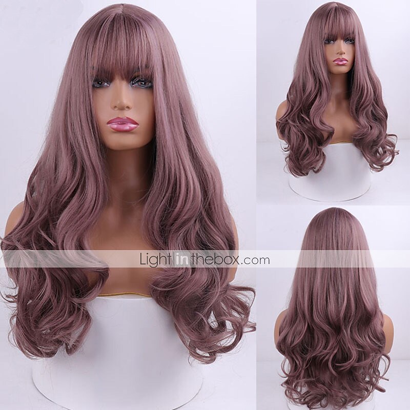 Synthetische pruiken Body Golf Middelste stuk Machinegemaakt Pruik Roze Lang A1 A2 A3 A4 A5 Synthetisch haar Dames Klassiek Modieus Roze Rood / Alledaagse kleding 2025 - $24.99 –P12