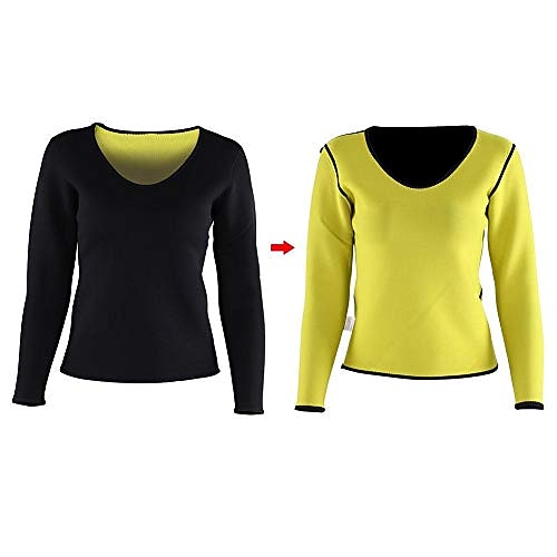 camicia da donna in neoprene caldo camicia in neoprene tuta da sauna camicia da shaper corpo sudore camicia dimagrante a maniche lunghe (m) del 2025 a $12.99 –P5