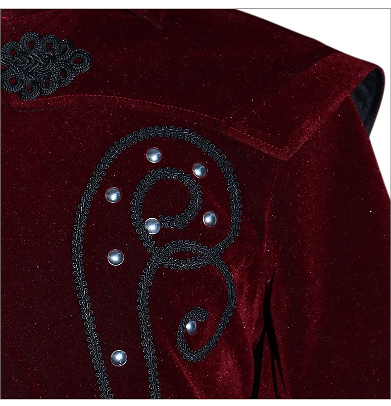 Vintage Gothic Medieval Coat Masquerade Outerwear Prince Vampire Plague Doctor Solid Colored Fancy Dress Men's Fantasy Royal Steampunk Halloween Carnival Masquerade Party Adults' Coat 2025 - $105.99 –P6