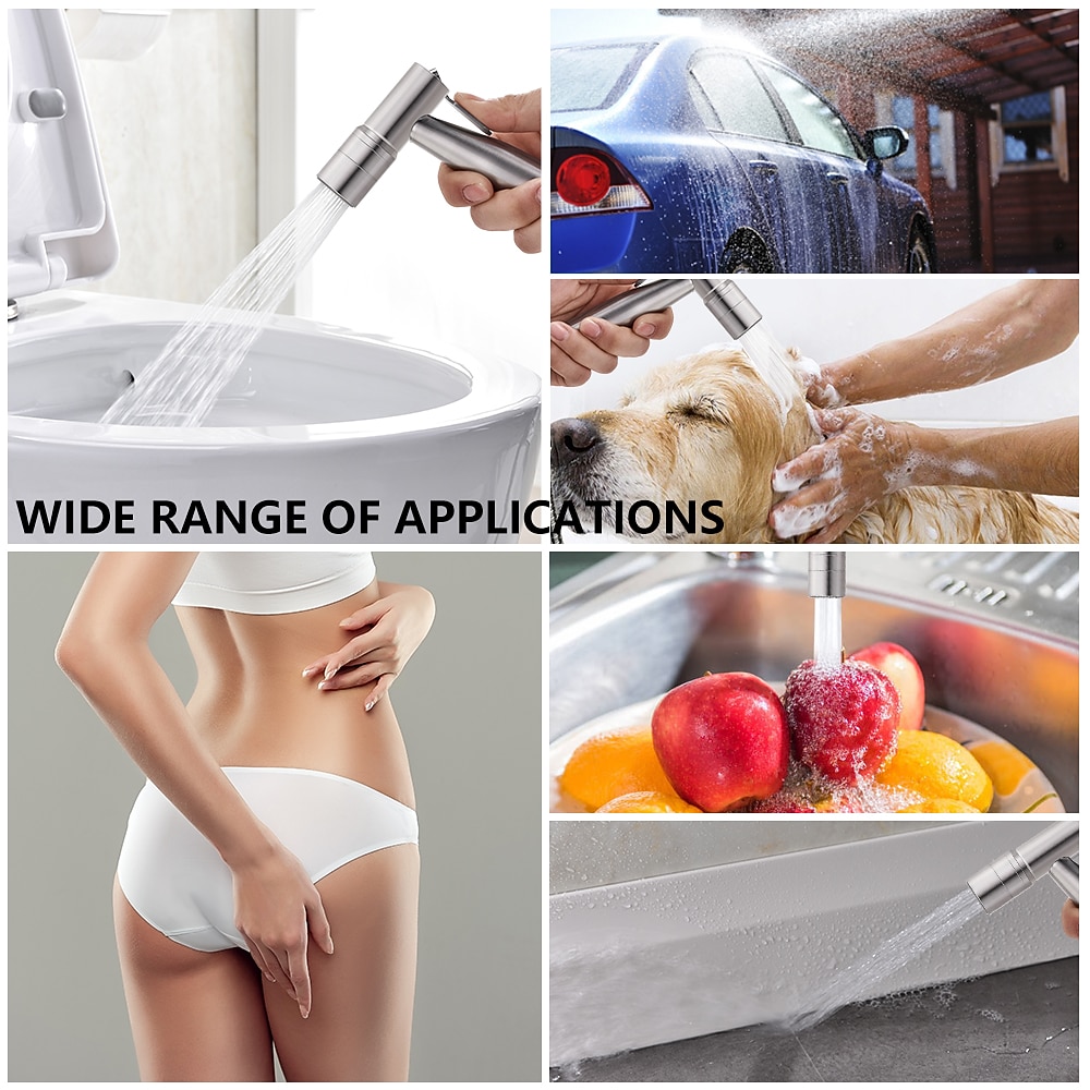 twee manieren 304 rvs wc handheld shattaf bidet sproeier douchekoppen set douchekraan accessoires moslim douche g1/2 of g7/8 2026 - $90.99 –P3