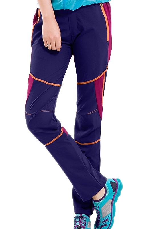 Women's Hiking Pants Trousers Patchwork Summer Outdoor Waterproof Windproof UV Resistant Breathable Pants / Trousers Bottoms Black Purple Camping / Hiking Hunting Ski / Snowboard S M L XL XXL 2025 - $22.99 –P2