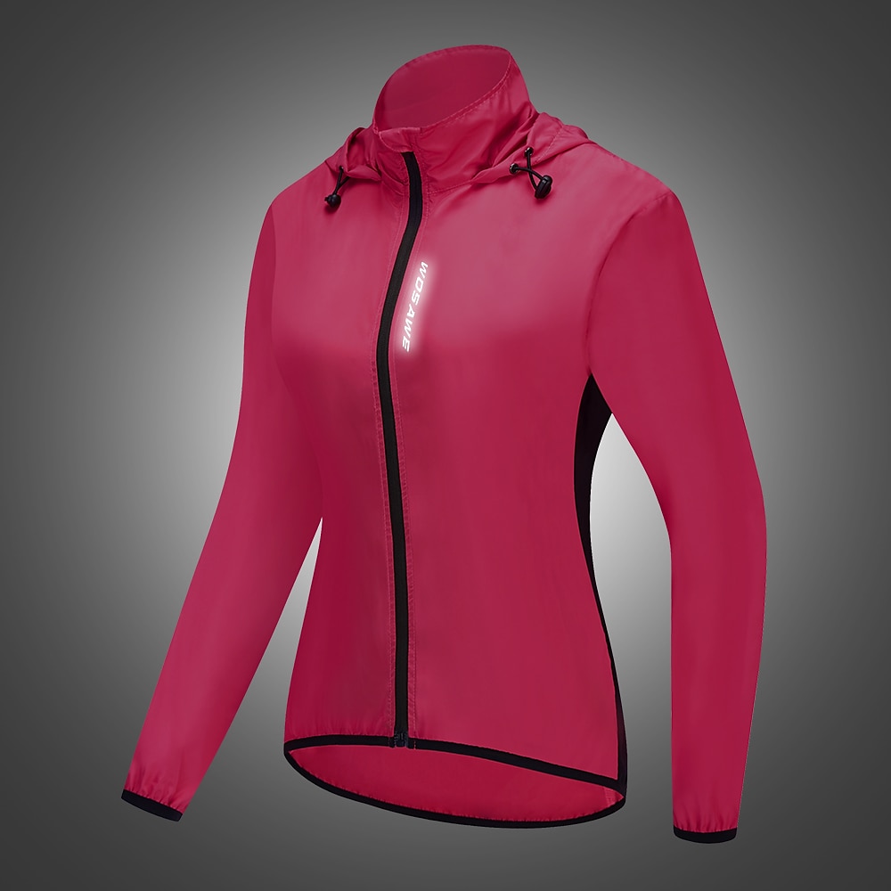 WOSAWE Women's Cycling Jacket Windbreaker Cycling Jersey High Visibility Windproof Rain Waterproof Breathable Bike Jacket Tracksuit Mountain Bike MTB Road Bike Cycling City Bike Cycling Black Pink 2025 - $37.99 –P7