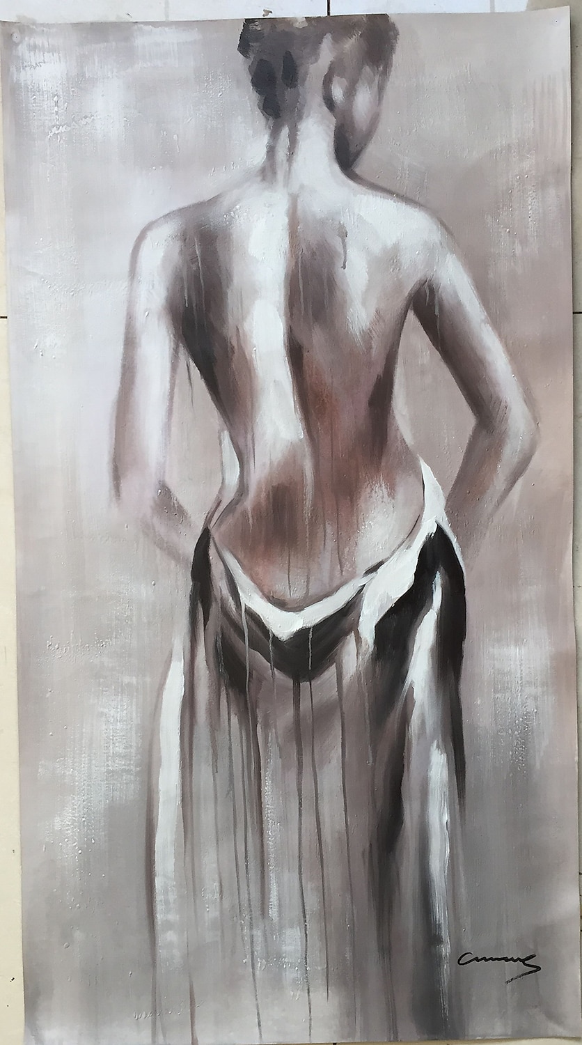 Oil Painting Hand Painted Vertical Abstract People Modern Rolled Canvas (No Frame) 2025 - $65.99 –P11