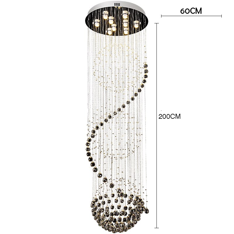 9-Light 60 cm Unique Design Geometric Shapes Single Design Chandelier Metal Layered Artistic Style Modern Style Chrome Artistic Modern 110-120V 220-240V 2025 - $1157.39 –P1