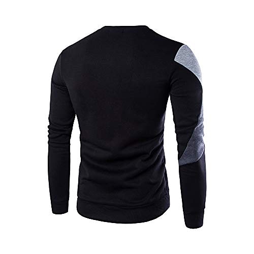 Herren Sweatshirt Schwarz Blau Grau Rundhalsausschnitt Farbblock Baumwolle Fleece Cool Lässig Winter Bekleidung Kapuzenpullover Sweatshirts Langarm 2026 - $18.99 –P2