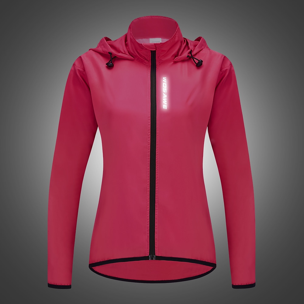 WOSAWE Women's Cycling Jacket Windbreaker Cycling Jersey High Visibility Windproof Rain Waterproof Breathable Bike Jacket Tracksuit Mountain Bike MTB Road Bike Cycling City Bike Cycling Black Pink 2025 - $37.99 –P5