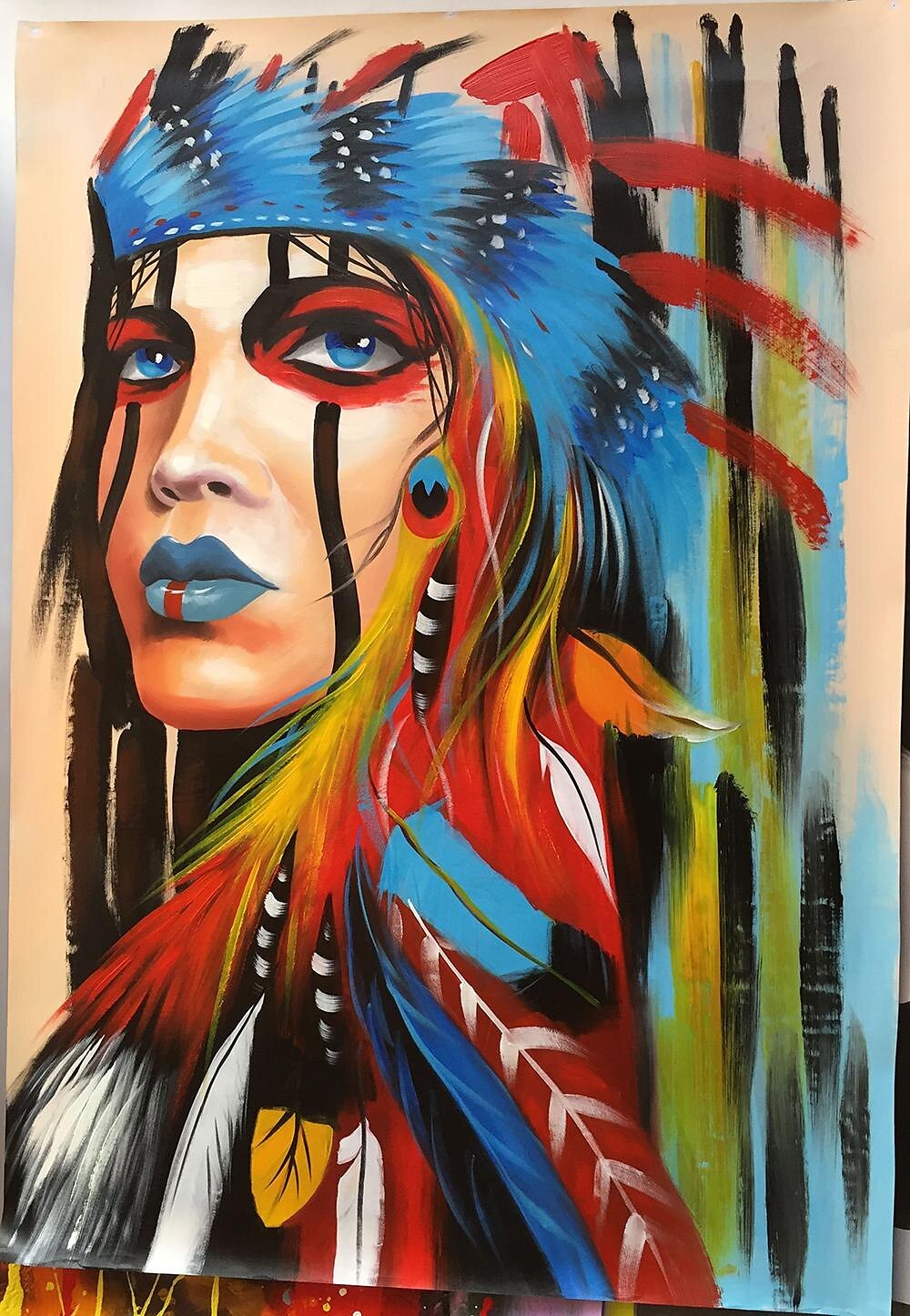 Hang-Painted öljymaalaus Maalattu - Abstrakti Ihmiset Klassinen Moderni Ilman Inner Frame / Valssatut kankaat 2025 - $116.99 –P14