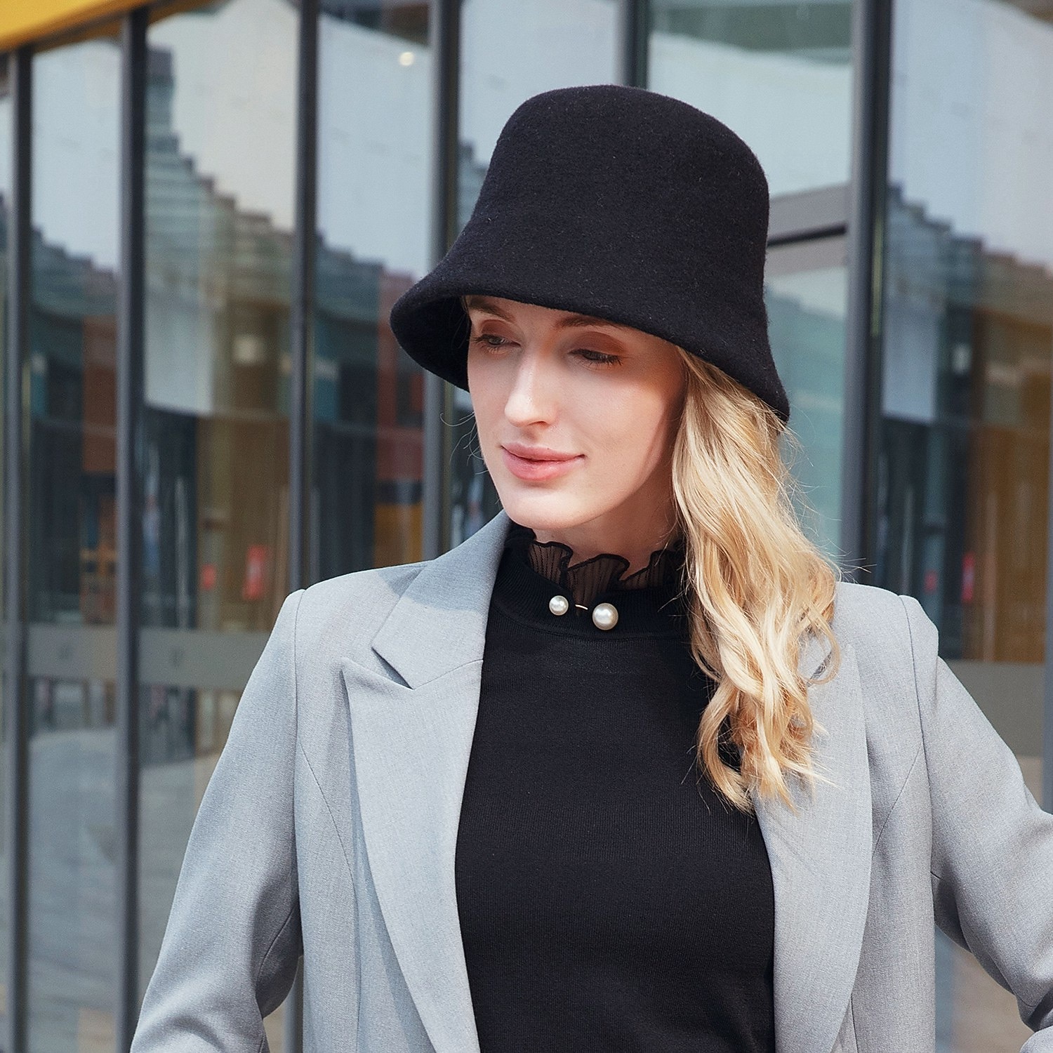 klobouky vlněný/bavlněný kbelík klobouk s volným kloboukem ležérní kentucky derby koktejlový královský klobouk s čistou barvou čelenka pokrývka hlavy 2026 - $43.99 –P7