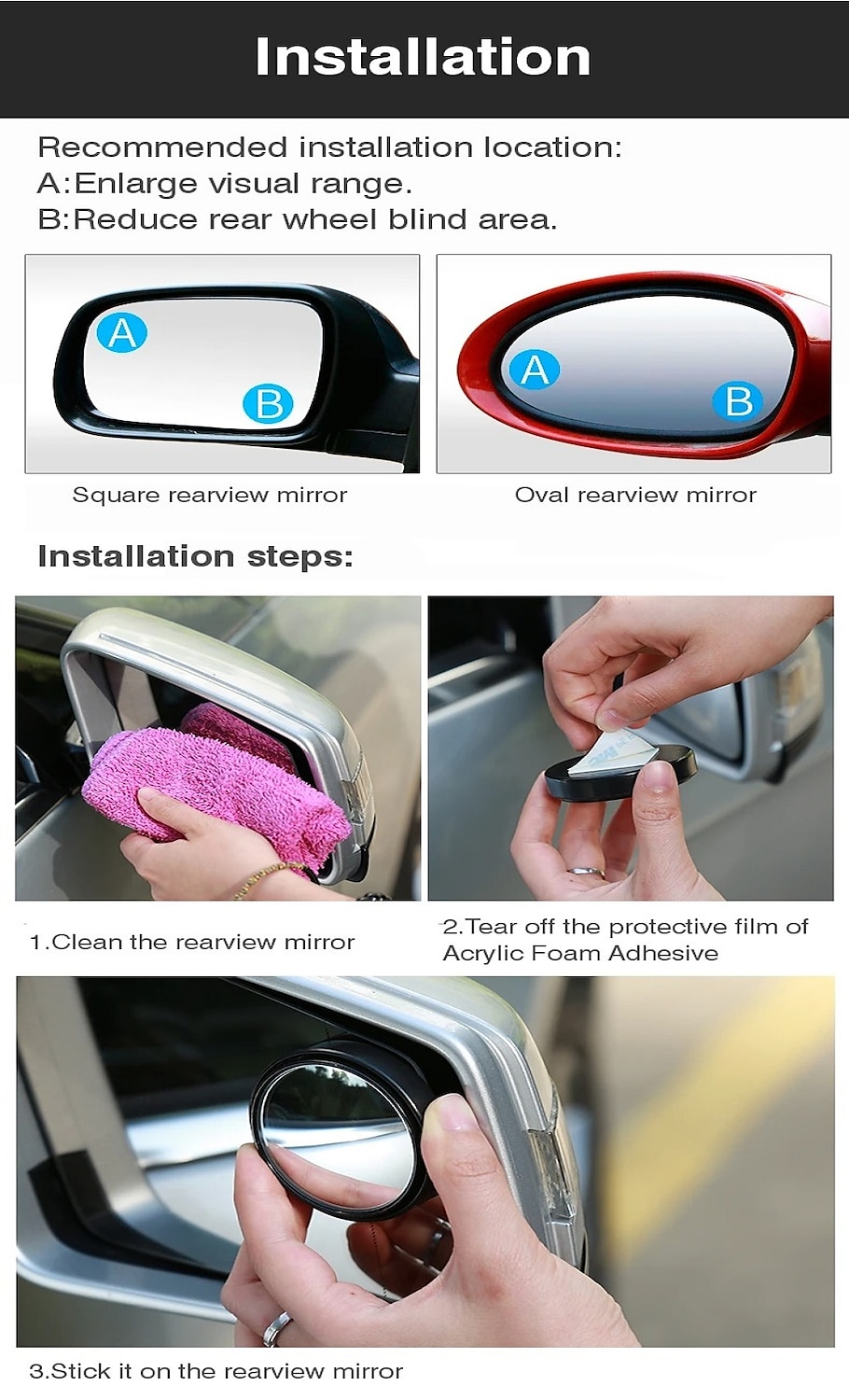 Car LITBest universal Blind Spot Mirror 2025 - $11.99 –P7