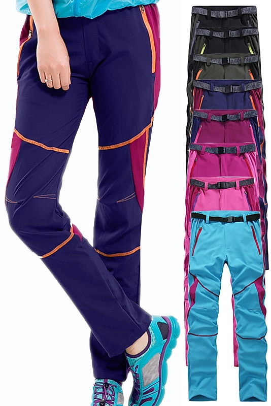 Women's Hiking Pants Trousers Patchwork Summer Outdoor Waterproof Windproof UV Resistant Breathable Pants / Trousers Bottoms Black Purple Camping / Hiking Hunting Ski / Snowboard S M L XL XXL 2025 - $22.99 –P1