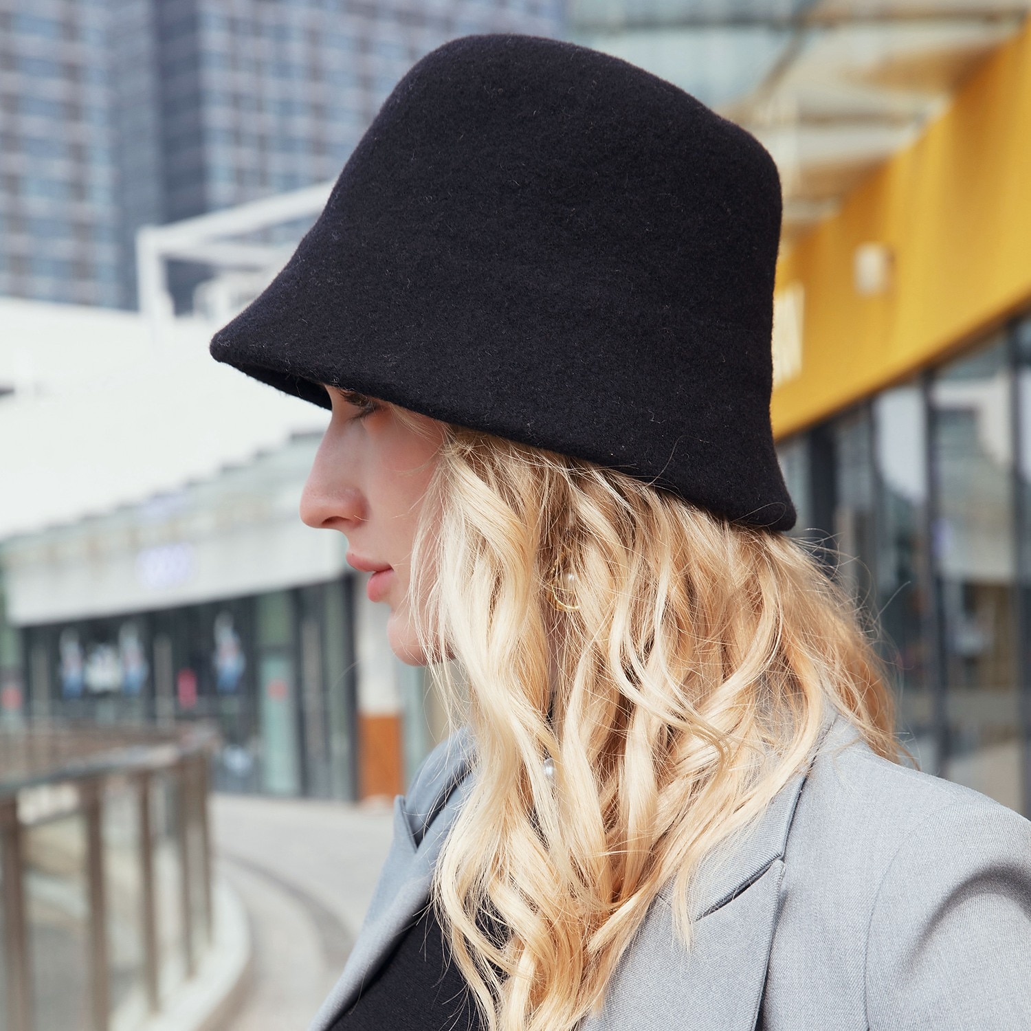 klobouky vlněný/bavlněný kbelík klobouk s volným kloboukem ležérní kentucky derby koktejlový královský klobouk s čistou barvou čelenka pokrývka hlavy 2026 - $43.99 –P6