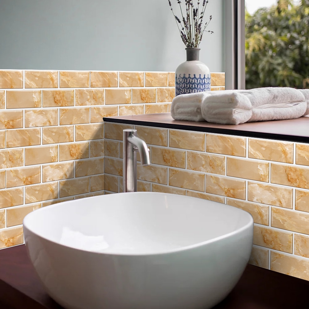 15x30cm 6 stks tegels muurstickers tegel verf backsplash verwijderbare waterdichte zelfklevende stickers woondecoratie woonkamer keuken badkamer decor (zwart, zelfklevende decoratieve muursticker 2025 - €9.99 –P11