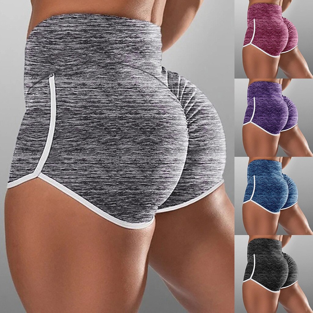 FAVIPT Women's Workout Shorts Scrunch Booty Yoga Short Pants