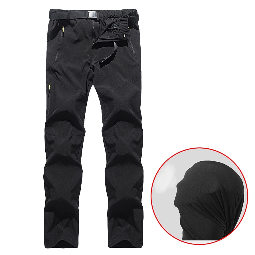 Naisten Vaellushousut Kesä Ulko- Vedenkestävä Ihoystävällinen Nopea kuivuminen Venyvä Housut Alaosat Joustava vyötärö Vetoketjullinen tasku Monitasku Musta Harmaa Spandex Elastaani Retkeily ja 2025 - $34.99 –P9