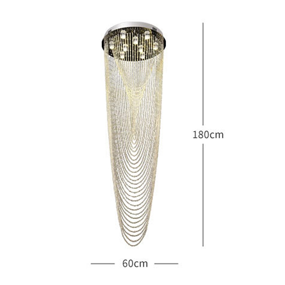 9-Light 60 cm Lantern Desgin Pendant Lantern Design Line Design Chandelier Metal Layered Artistic Style Modern Style Chrome Contemporary Nordic Style 110-120V 220-240V 2025 - $1312.59 –P1