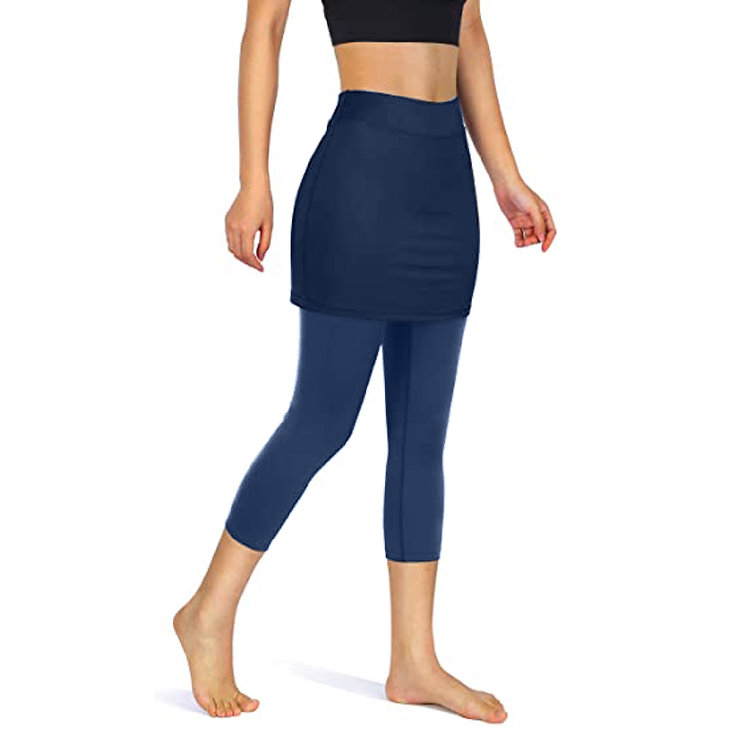 Femme Legging Capri Running Jupe de course avec collants 2 en 1 avec poche téléphone Sous Vêtement Athlétique Athleisure Automne Spandex Respirable Séchage rapide Evacuation de l'humidité Doux de 2025 ? $16.49 –P16