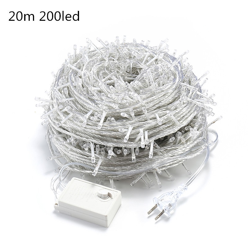 elegante bruiloft receptie feest 200led 20m lichtsnoer bruiloft feest decoratie lichten guirlande buiten waterdicht nieuwjaar 9 kleuren led lamp 2026 - $25.99 –P2