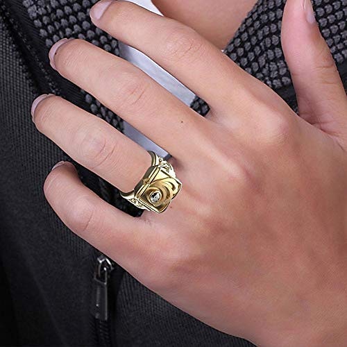 anel masculino com compartimento secreto mini caixa de armazenamento em forma de concha design retrô anéis de banda esculpidos punk hip hop joias para festa presente exclusivo para homens mulheres de 2025 por $4.49 –P6