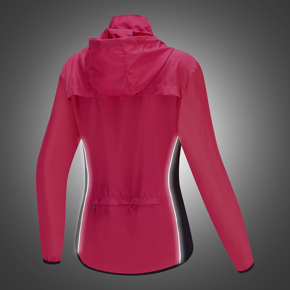 WOSAWE Women's Cycling Jacket Windbreaker Cycling Jersey High Visibility Windproof Rain Waterproof Breathable Bike Jacket Tracksuit Mountain Bike MTB Road Bike Cycling City Bike Cycling Black Pink 2025 - $37.99 –P6