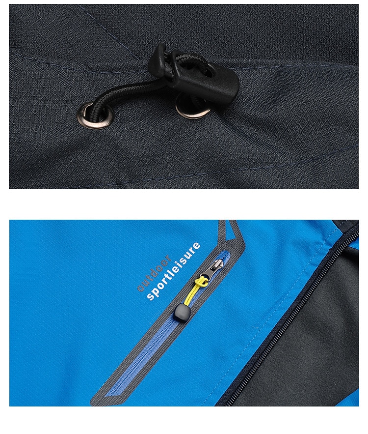 2026年 男性用 ハイキング ウィンドブレーカー アウトドア 防水 防風 速乾性 モイスチャーコントロール ハイキングの服装 ハイキングウェア 夏 春 トップス スキー 釣り 登山 男性デニムブルー 男性の赤 男性ロイヤルブルー  コレクション – $62.99 –P10