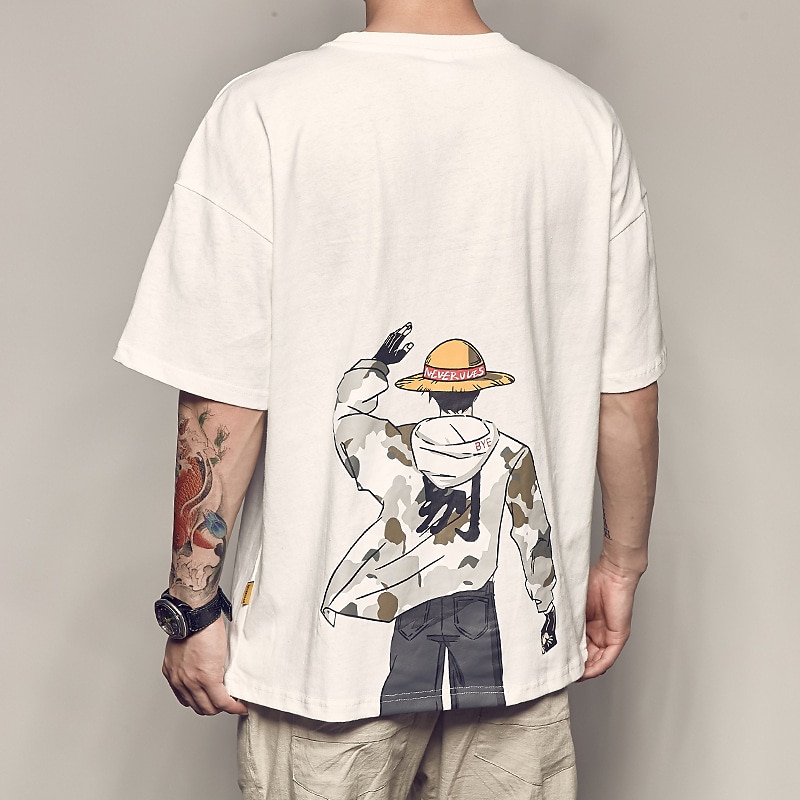 One Piece Monkey D. Luffy Cosplay Costume T-shirt Anime Graphic Prints Printing Harajuku Graphic For Men's Women's Adults' Back To School 2025 - $20.99 –P2