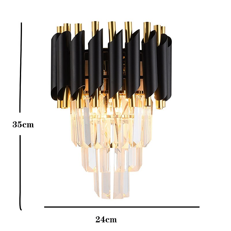 Lightinthebox Crystal Modern Wall Lights Bedroom Kids Room Steel Wall Light 110-120V 220-240V 18 W / LED Integrated / CE Certified 2025 - $192.99 –P5