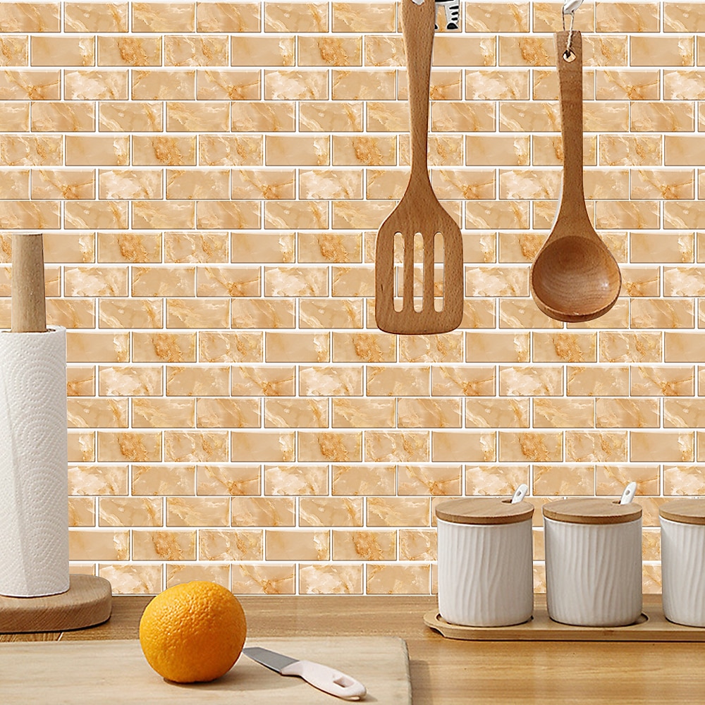15x30cm 6 stks tegels muurstickers tegel verf backsplash verwijderbare waterdichte zelfklevende stickers woondecoratie woonkamer keuken badkamer decor (zwart, zelfklevende decoratieve muursticker 2025 - €9.99 –P12